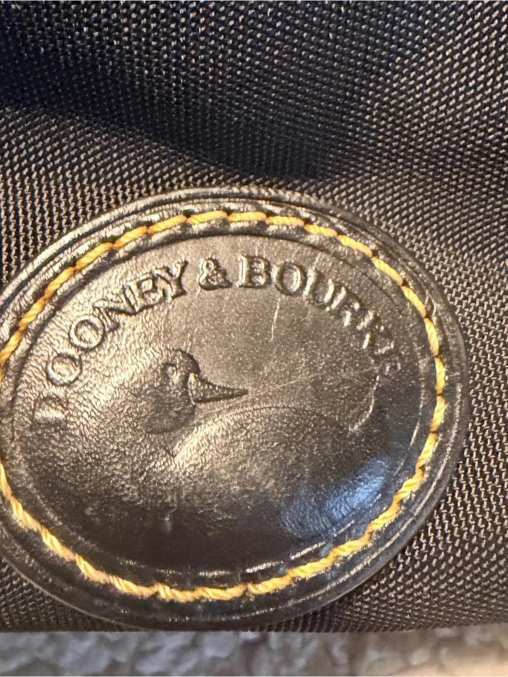 Dooney & Bourke Black Nylon Crossbody with Gold Hardware